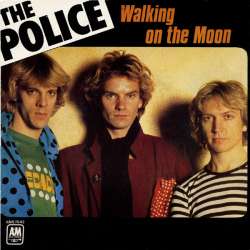 the police walking on the moon