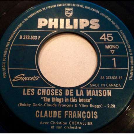 claude françois les choses de la maison